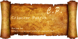 Czipczer Patrik névjegykártya