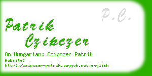 patrik czipczer business card